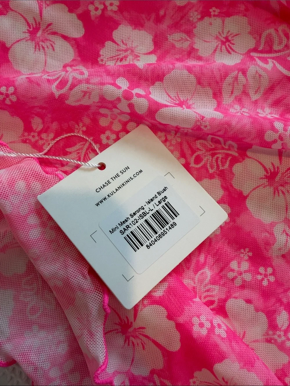 Kulani Kinis Hot Pink Floral Bikini Set with Sarong